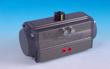 NAMUR ISO5211 연결을 가진 두 배 임시 압축 공기를 넣은 선반과 피니언 액추에이터