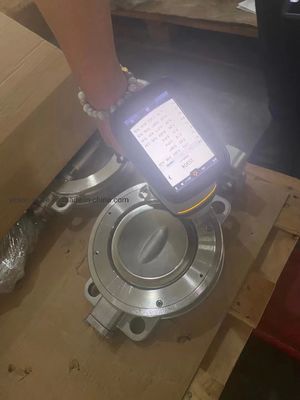 공압 버터플라이 밸브 플랜지 타입 금속 시트 고압