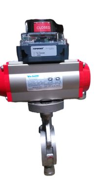 8인치 공압 고압 버터플라이 밸브 금속 씰