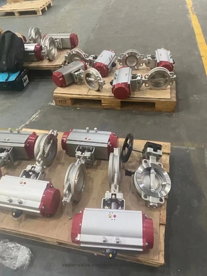 Pneumatic Wafer Lug Butterfly Valve EPDM 밀폐 중압