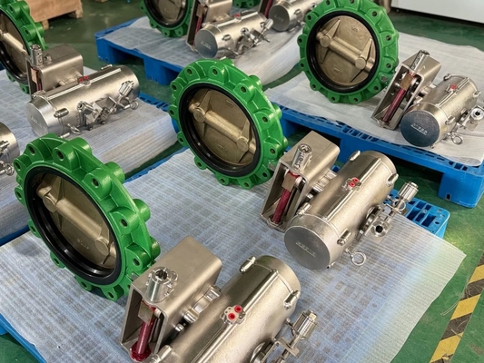 공기 럭 나비 밸브 알루미늄 동 EPDM 봉인 2-24 인치