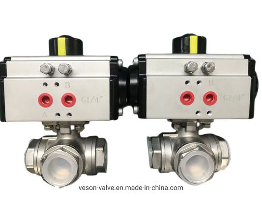 Pneumatic Rack and Pinion Actuator with 70NM Output Torque Corrosion Resistant and Namur Connection