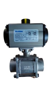 듀얼 액션 실린더 하드 애노디제 알루미늄 몸체와 함께 Pneumatic Butterfly Valve ISO5211 & DIN3337 표준을 준수