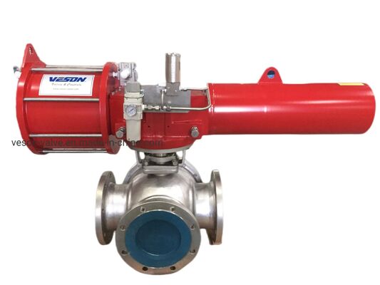 ISO5211 탑 플랜지가 있는 공압 버터플라이 밸브 2-24인치 및 공칭 압력 PN1.0-32.0MPa