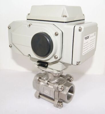 3-PC 나사식 엔드, PN1.0-32.0MPa 압력 등급, ISO5211 표준 준수 전동 볼 밸브