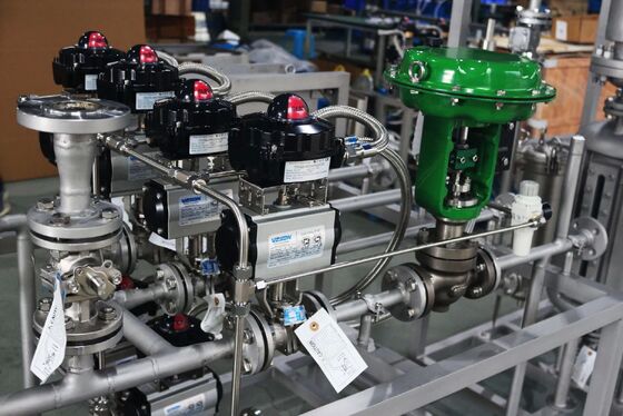 플라팅 볼 밸브 스키드 장착 시스템 직선형 산업용