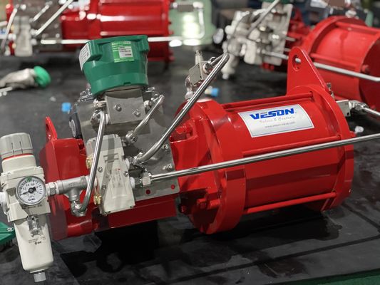 파이프 라인 밸브의 Pneumatic 액추에이터 금속 좌석 공 밸브 스프링 반환 Pneumatic 액추에이터 VSF 시리즈