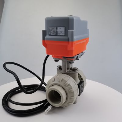 1.6MPa PPH UPVC 전기 작동식 볼 밸브 내마모성 미니 모터 밸브